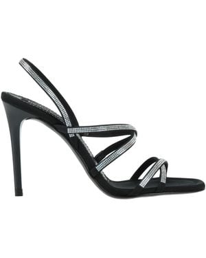 Pedro Garcia Sandals Textile Fibres, Leather, Swarovski Crystal - Metallic