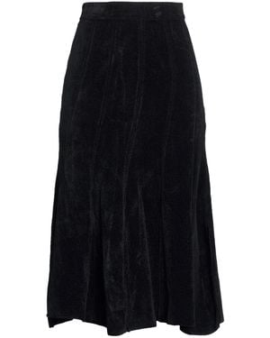 Pinko Midi Skirt Viscose, Cotton - Black
