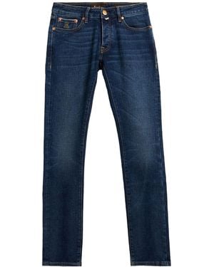 Moorer Jeans Cotton, Elastane - Blue