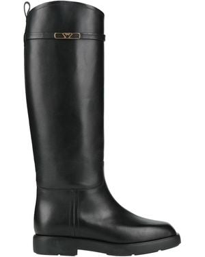Emporio Armani Boot Leather - Black