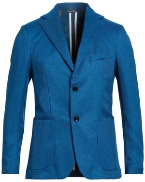Takeshy Kurosawa Blazer Polyester, Viscose, Wool, Elastane - Blue
