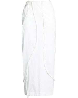 FEDERICO CINA Maxi Skirt Cotton, Elastane - White