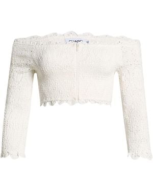 Charo Ruiz Top Cotton, Polyester - White