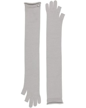 Rick Owens Light Gloves Wool - White