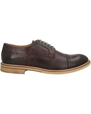 Baldinini Dark Lace-Up Shoes Calfskin - Brown