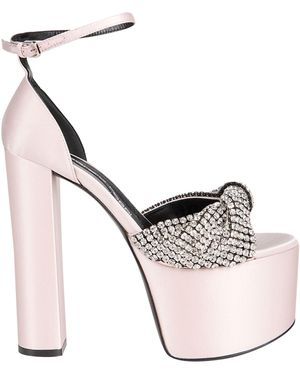 Sergio Rossi Sandals Textile Fibers - White