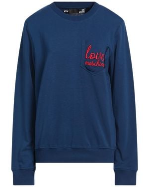 Love Moschino Sweatshirt Cotton, Elastane - Blue