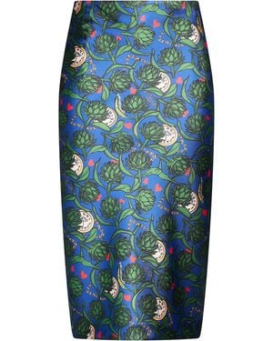 ALESSANDRO ENRIQUEZ Midi Skirt Polyester - Blue