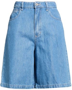 Please Denim Shorts Cotton, Lyocell - Blue