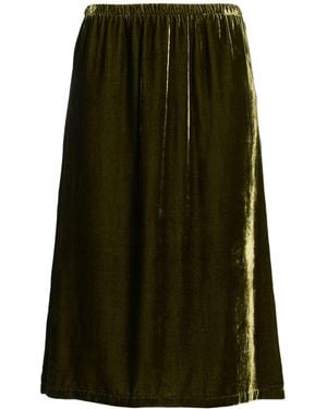 Laura Urbinati Military Midi Skirt Viscose, Silk - Green