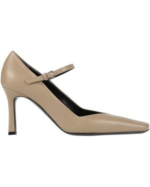 Loulou de Saison Khaki Court Shoes Leather - Natural
