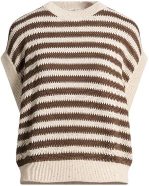 Brunello Cucinelli Dark Jumper Cotton, Polyester - Brown