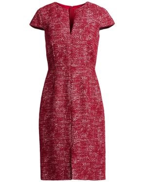 Paule Ka Burgundy Midi Dress Viscose, Acrylic, Cotton, Polyamide, Wool - Red
