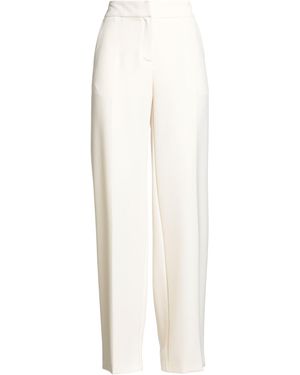 Raffaela D'angelo Cream Pants Polyester, Viscose, Elastane - White
