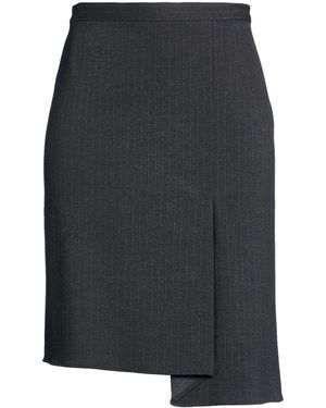 Aspesi Charcoal Midi Skirt Viscose, Polyamide, Elastane - Gray