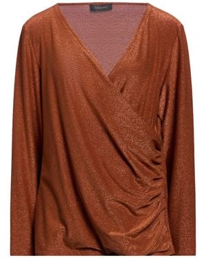 Elena Miro Tan Sweater Polyester, Viscose, Polyamide, Metallic Fiber, Elastane - Brown