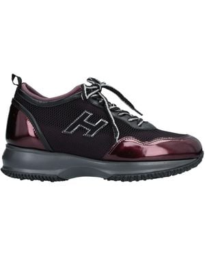 Hogan Trainers Soft Leather, Textile Fibres - Black