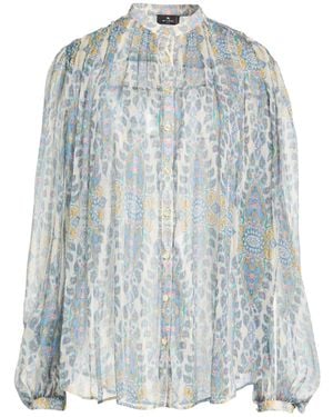 Etro Azure Top Silk - Blue