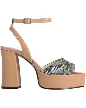 Apepazza Sandals Textile Fibres, Leather - Metallic
