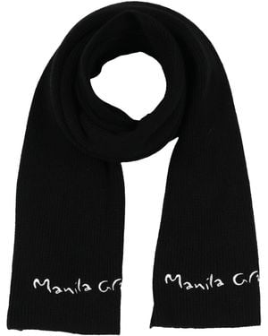 Manila Grace Scarf Acrylic, Wool, Nylon - Black
