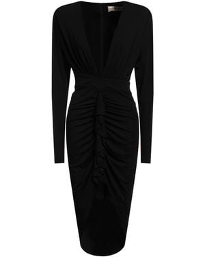 Alexandre Vauthier Midi Dress Viscose, Elastane - Black