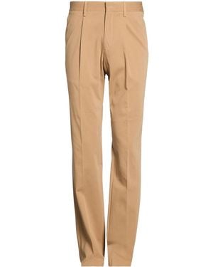 Lardini Camel Trousers Cotton, Elastane - Natural