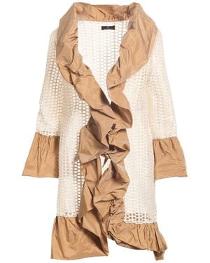 FABRIZIA DEA Overcoat & Trench Coat Polyester - Natural