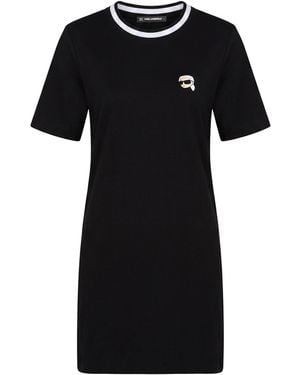 KARL LAGERFELD Mini Dress Modal, Polyester, Elastane - Black