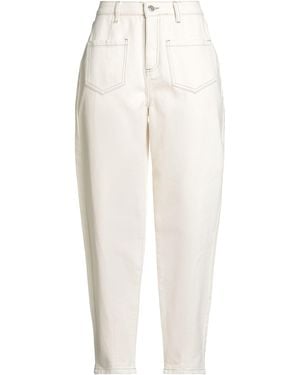 Twinset Ivory Trousers Cotton - White