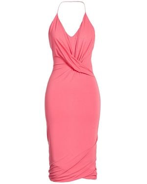 Tom Ford Midi Dress Viscose, Elastane, Lambskin - Pink