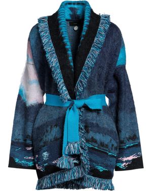Alanui Aurora Borealis Brushed Cardigan - Blue