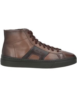 Santoni Double Buckle Sneaker Sneakers Leather - Brown