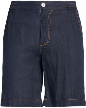 Alpha Studio Shorts & Bermuda Shorts Linen - Blue