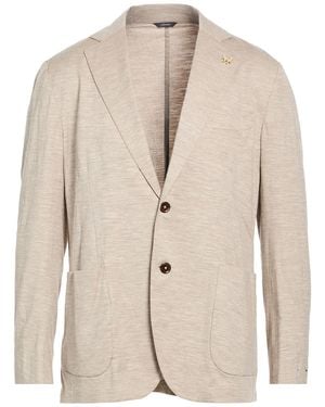 Tombolini Blazer Virgin Wool, Silk, Linen, Elastane - Natural