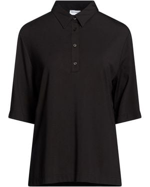 RUE DU BAC Polo Shirt Viscose, Polyamide, Elastane - Black