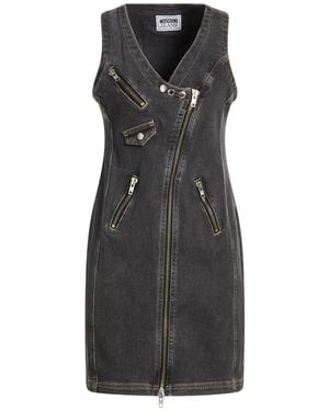 Moschino Mini Dress Cotton, Elastane - Black