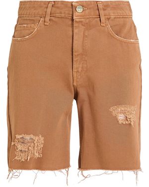 Kaos Denim Shorts Cotton - Brown