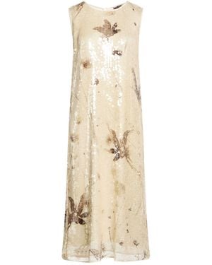 Peserico Midi Dress Wool, Acrylic, Cotton, Viscose - Natural