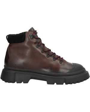 Hogan Chocolate Ankle Boots Leather - Brown