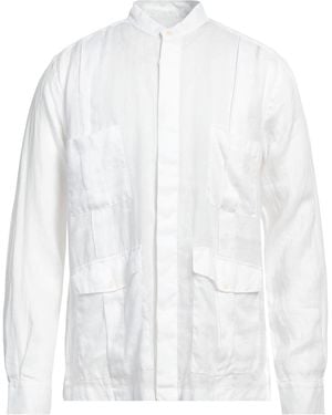 Hackett Shirt Linen - White