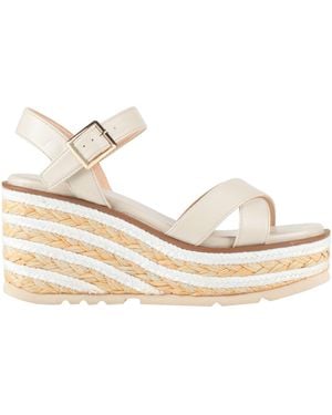 ALMA BLUE Ivory Espadrilles Textile Fibers - Natural
