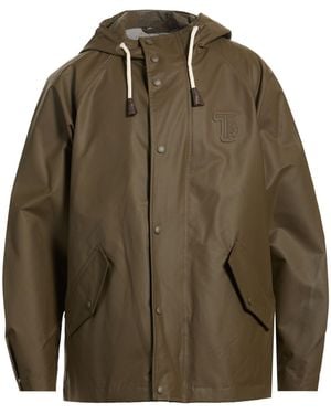 Tod's Khaki Overcoat & Trench Coat Cotton, Polyamide, Polyurethane - Brown