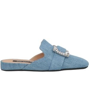 Sergio Rossi Mules & Clogs Textile Fibers - Blue