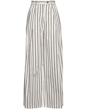 SOLOTRE Pants Cotton, Viscose, Polyamide - White