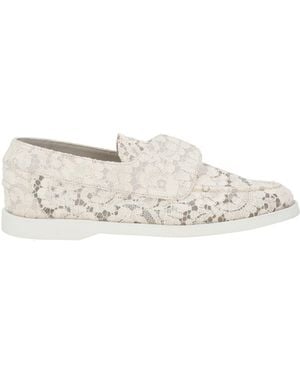 Le Silla Loafers Textile Fibers - White