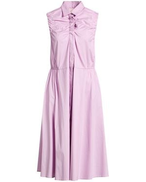 iBlues Lilac Midi Dress Cotton, Polyamide, Elastane - Pink