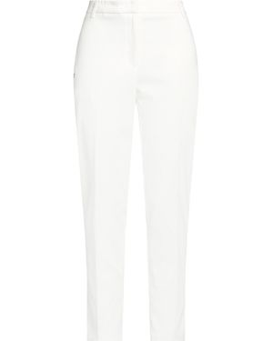 Manila Grace Cream Trousers Polyester, Polyamide, Elastane - White