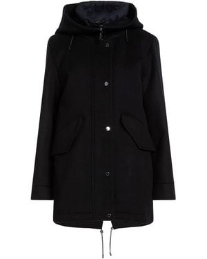 Moorer Coat Wool, Cashmere - Black