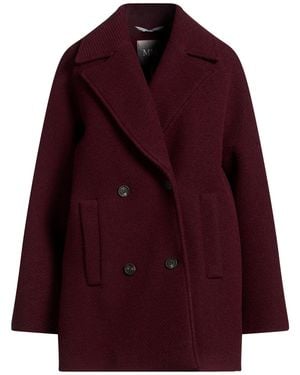 Max Mara Coat Polyester, Wool, Acrylic - Red