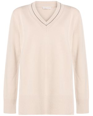 Le Tricot Perugia Sweater Virgin Wool, Silk, Cashmere - Natural